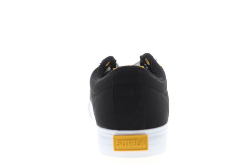 Supra Stacks II Vulc 08029-057-M Mens Black Suede Low Top Athletic Skate Shoes