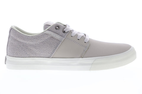 Supra Stacks Vulc II 08029-092-M Mens Silver Gray Low Top Skate Sneakers Shoes