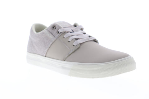 Supra Stacks Vulc II 08029-092-M Mens Silver Gray Low Top Skate Sneakers Shoes