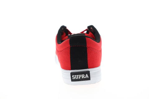 Supra Stacks Vulc II 08029-622-M Mens Red Suede Low Top Skate Sneakers Shoes