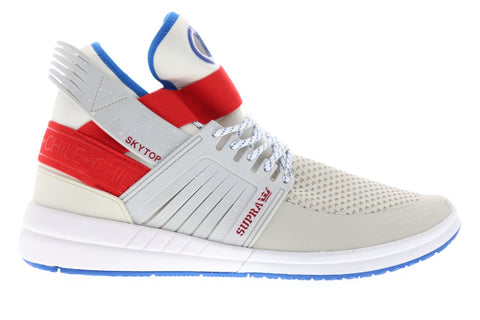 Supra Skytop V 08032-092-M Mens Gray Mesh Athletic Lace Up Skate Shoes