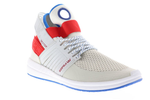 Supra Skytop V 08032-092-M Mens Gray Mesh Athletic Lace Up Skate Shoes