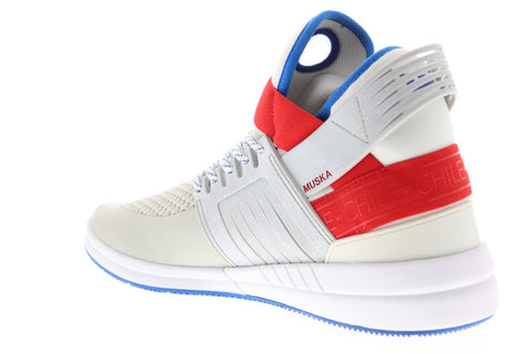 Supra Skytop V 08032-092-M Mens Gray Mesh Athletic Lace Up Skate Shoes