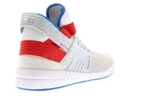 Supra Skytop V 08032-092-M Mens Gray Mesh Athletic Lace Up Skate Shoes