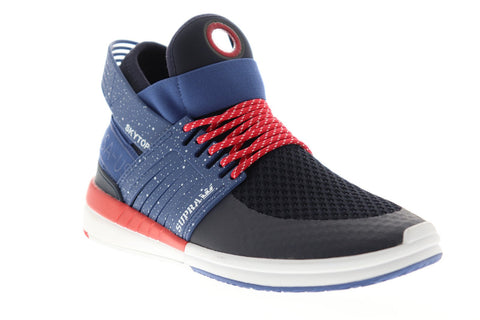 Supra Skytop V 08032-497-M Mens Black Mesh Athletic Lace Up Skate Shoes