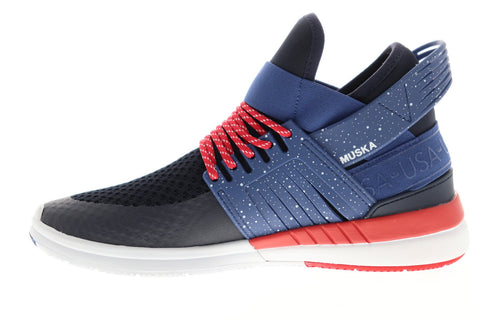 Supra Skytop V 08032-497-M Mens Black Mesh Athletic Lace Up Skate Shoes