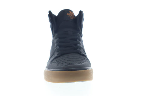 Supra Vaider Mens Black Canvas Synthetic Lace Up High Top Sneakers Shoes
