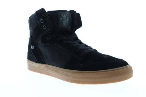 Supra Vaider 08044-095-M Mens Black Suede Lace Up High Top Sneakers Shoes