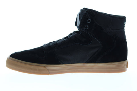 Supra Vaider 08044-095-M Mens Black Suede Lace Up High Top Sneakers Shoes