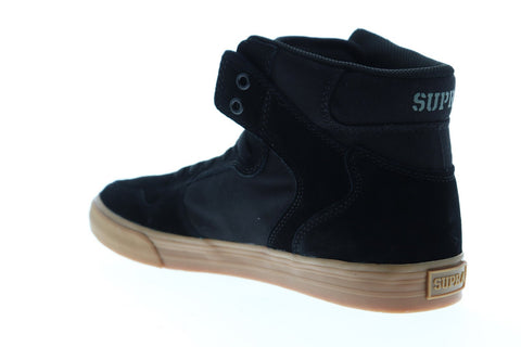 Supra Vaider 08044-095-M Mens Black Suede Lace Up High Top Sneakers Shoes