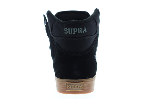 Supra Vaider 08044-095-M Mens Black Suede Lace Up High Top Sneakers Shoes