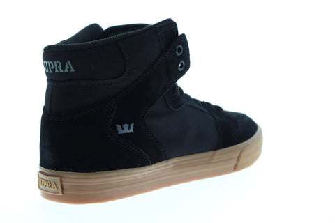 Supra Vaider 08044-095-M Mens Black Suede Lace Up High Top Sneakers Shoes