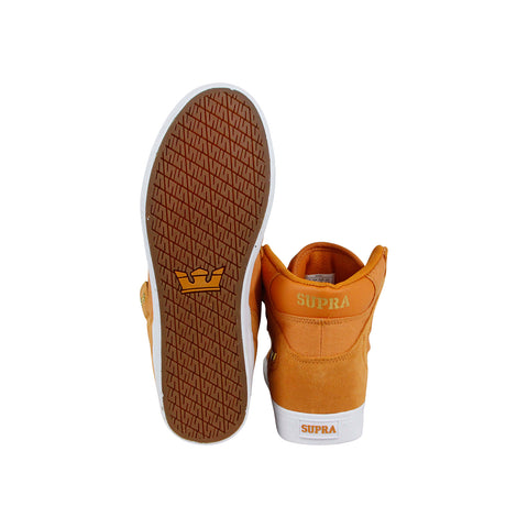 Supra Vaider 08044-283-M Mens Orange Suede Surf High Top Skate Sneakers Shoes