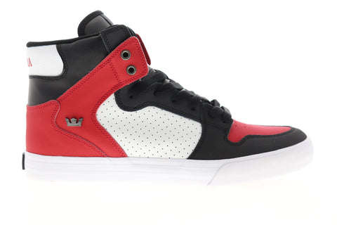 Supra Vaider 08044-617-M Mens Blue Leather Lace Up High Top Sneakers Shoes