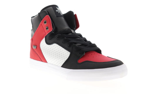 Supra Vaider 08044-617-M Mens Blue Leather Lace Up High Top Sneakers Shoes