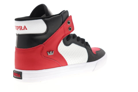 Supra Vaider 08044-617-M Mens Blue Leather Lace Up High Top Sneakers Shoes