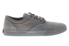 Supra Chino 08051-020-M Mens Gray Suede Lace Up Skate Sneakers Shoes