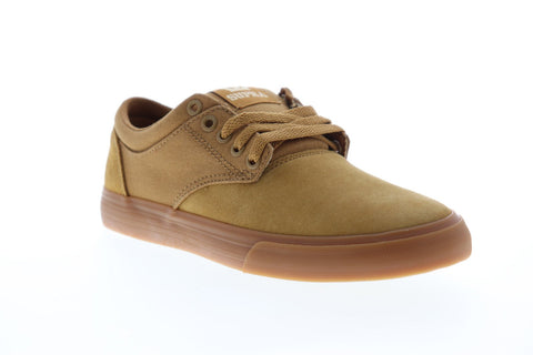 Supra Chino 08051-278-M Mens Brown Suede Lace Up Low Top Sneakers Shoes