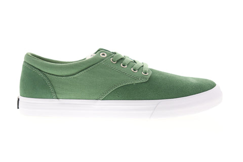 Supra Chino 08051-318-M Mens Green Suede Low Top Lace Up Skate Sneakers Shoes