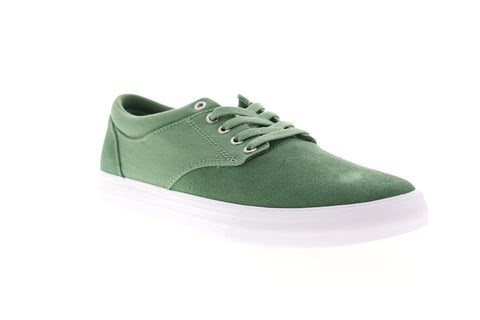 Supra Chino 08051-318-M Mens Green Suede Low Top Lace Up Skate Sneakers Shoes