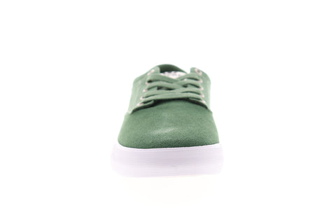Supra Chino 08051-318-M Mens Green Suede Low Top Lace Up Skate Sneakers Shoes