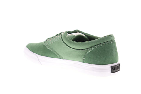Supra Chino 08051-318-M Mens Green Suede Low Top Lace Up Skate Sneakers Shoes