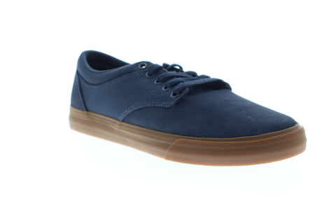 Supra Chino 08051-468-M Mens Blue Suede Low Top Lace Up Skate Sneakers Shoes