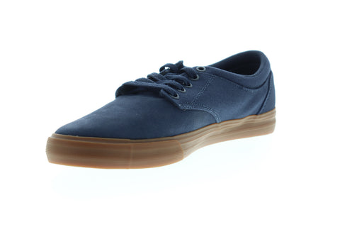 Supra Chino 08051-468-M Mens Blue Suede Low Top Lace Up Skate Sneakers Shoes
