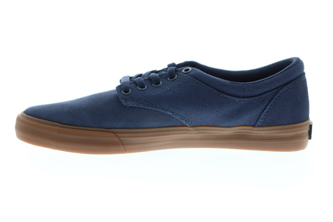 Supra Chino 08051-468-M Mens Blue Suede Low Top Lace Up Skate Sneakers Shoes