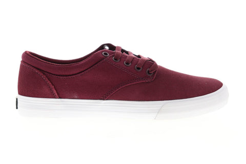 Supra Chino 08051-698-M Mens Red Suede Lace Up Low Top Sneakers Shoes