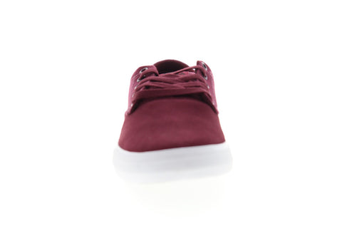 Supra Chino 08051-698-M Mens Red Suede Lace Up Low Top Sneakers Shoes