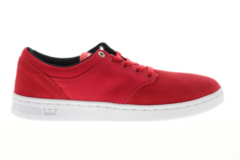 Supra Chino Court 08058-655-M Mens Red Suede Low Top Skate