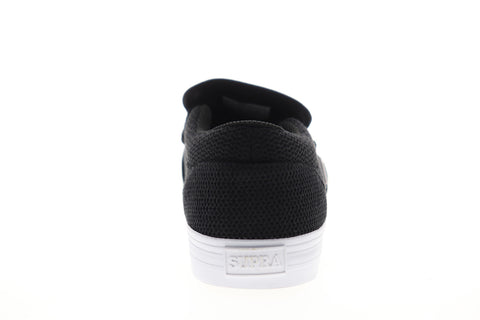 Supra Cuba 08105-003-M Mens Black Mesh Low Top Slip On Skate Sneakers Shoes