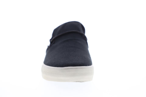 Supra Cuba 08105-025-M Mens Black Canvas Slip On Skate Sneakers Shoes