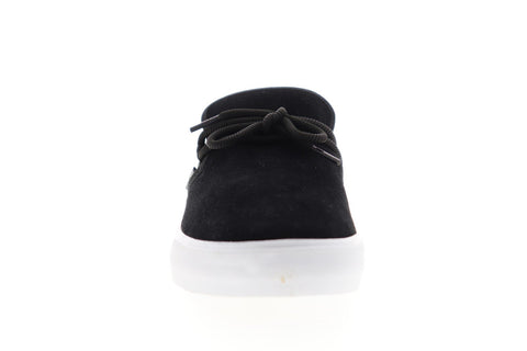 Supra Cuba 08108-002-M Mens Black Suede Canvas Lace Up Low Top Sneakers Shoes