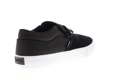 Supra Cuba 08108-002-M Mens Black Suede Low Top Lace Up Skate