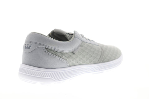 Supra Hammer Run 08128-054-M Mens Gray Mesh Lace Up Skate Sneakers Shoes
