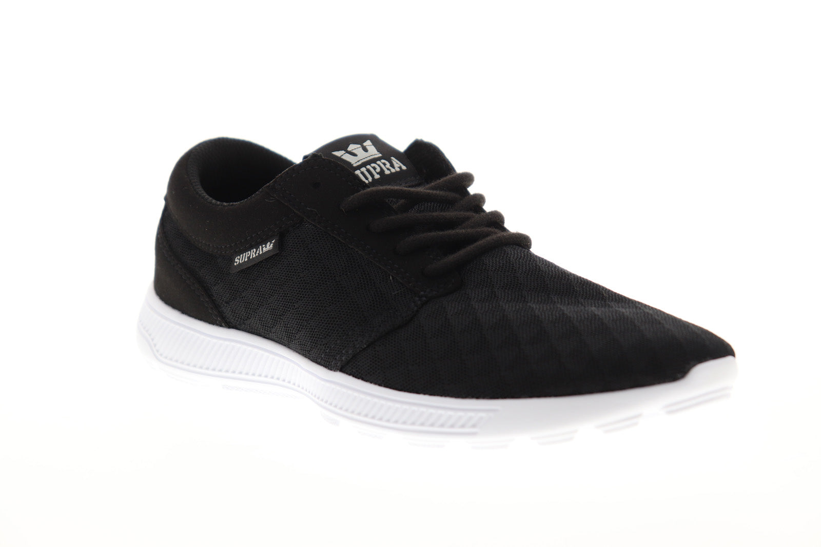 Supra Hammer Run 08128-098-M Mens Black Mesh Lace Up Skate