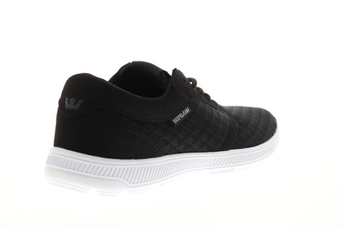 Supra Hammer Run 08128-098-M Mens Black Mesh Lace Up Skate Sneakers Shoes