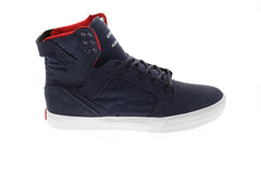 Supra Skytop Mens Blue Textile High Top Lace Up Sneakers Shoes