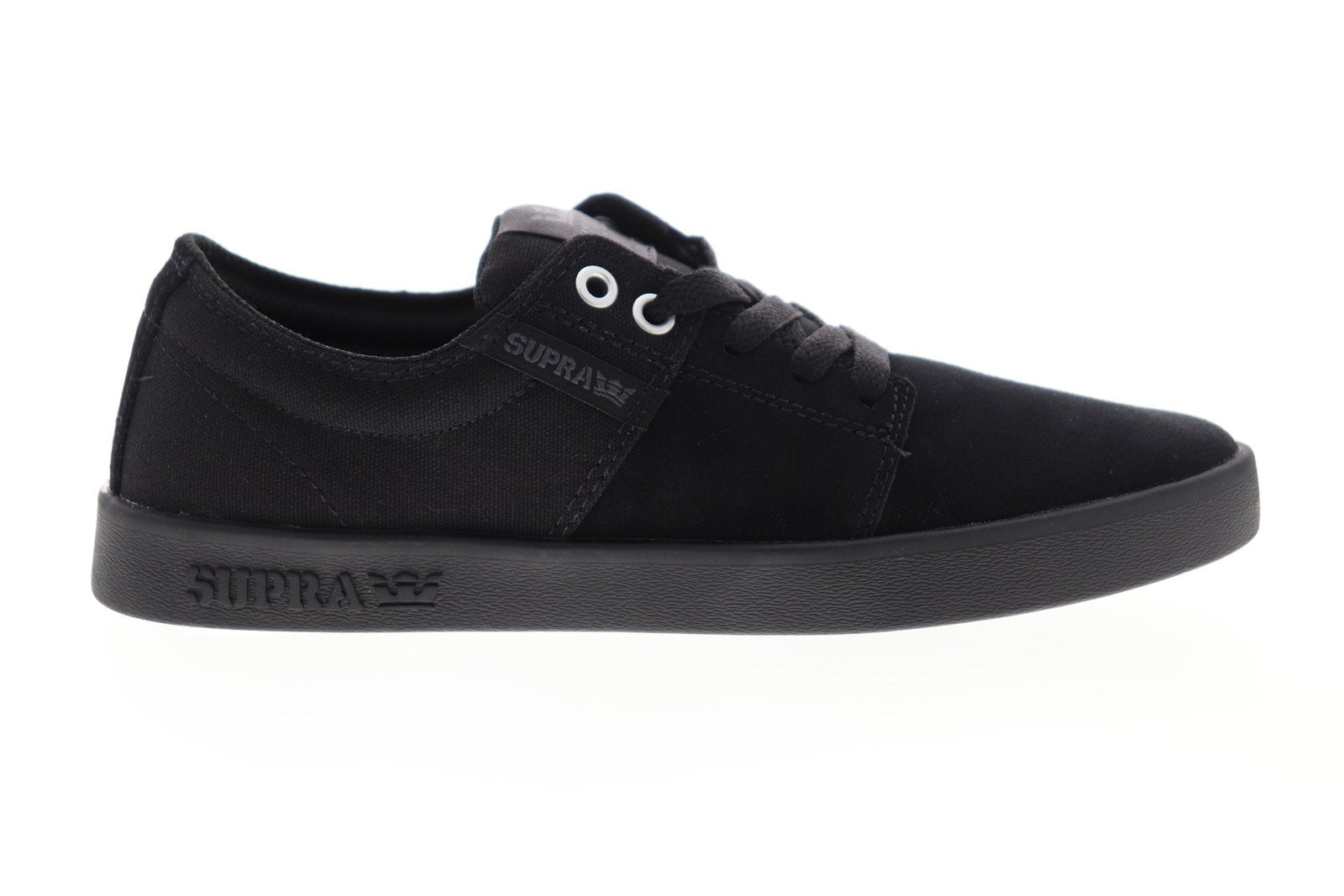 Supra Stacks II 08183-008-M Mens Black Suede Low Top Skate
