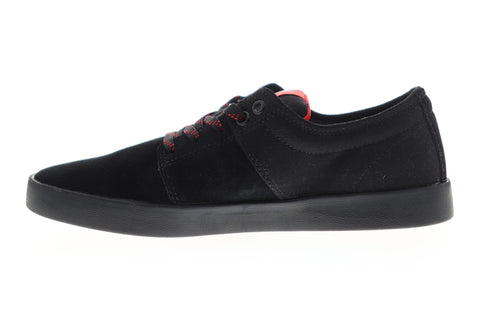Supra Stacks II 08183-012-M Mens Black Suede Low Top Skate Sneakers Shoes