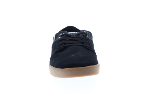 Supra Stacks II 08183-055-M Mens Black Suede Low Top Skate Sneakers Shoes