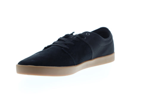 Supra Stacks II 08183-055-M Mens Black Suede Low Top Skate Sneakers Shoes