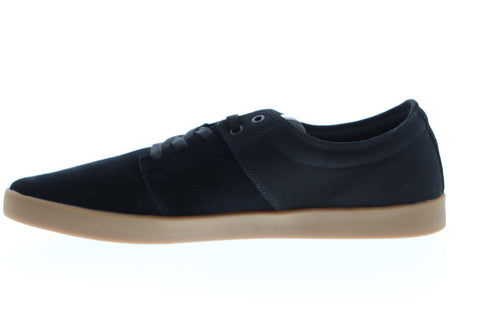 Supra Stacks II 08183-055-M Mens Black Suede Low Top Skate Sneakers Shoes