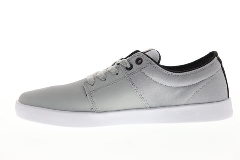 Supra Stacks II Mens Gray Canvas Athletic Lace Up Skate Shoes
