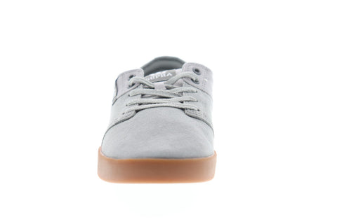 Supra Stacks II 08183-079-M Mens Gray Suede Lace Up Athletic Skate Shoes
