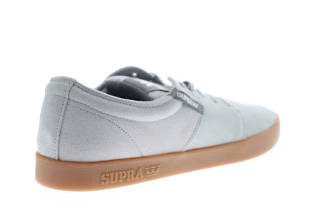 Supra Stacks II 08183-079-M Mens Gray Suede Lace Up Skate Sneakers Shoes