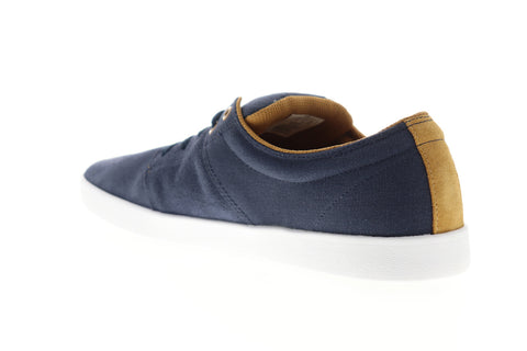 Supra Stacks II 08183-455-M Mens Blue Suede Low Top Lace Up Skate Sneakers Shoes