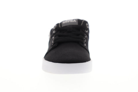 Supra Stacks II 08184-044-M Mens Black Canvas Low Top Skate Sneakers Shoes